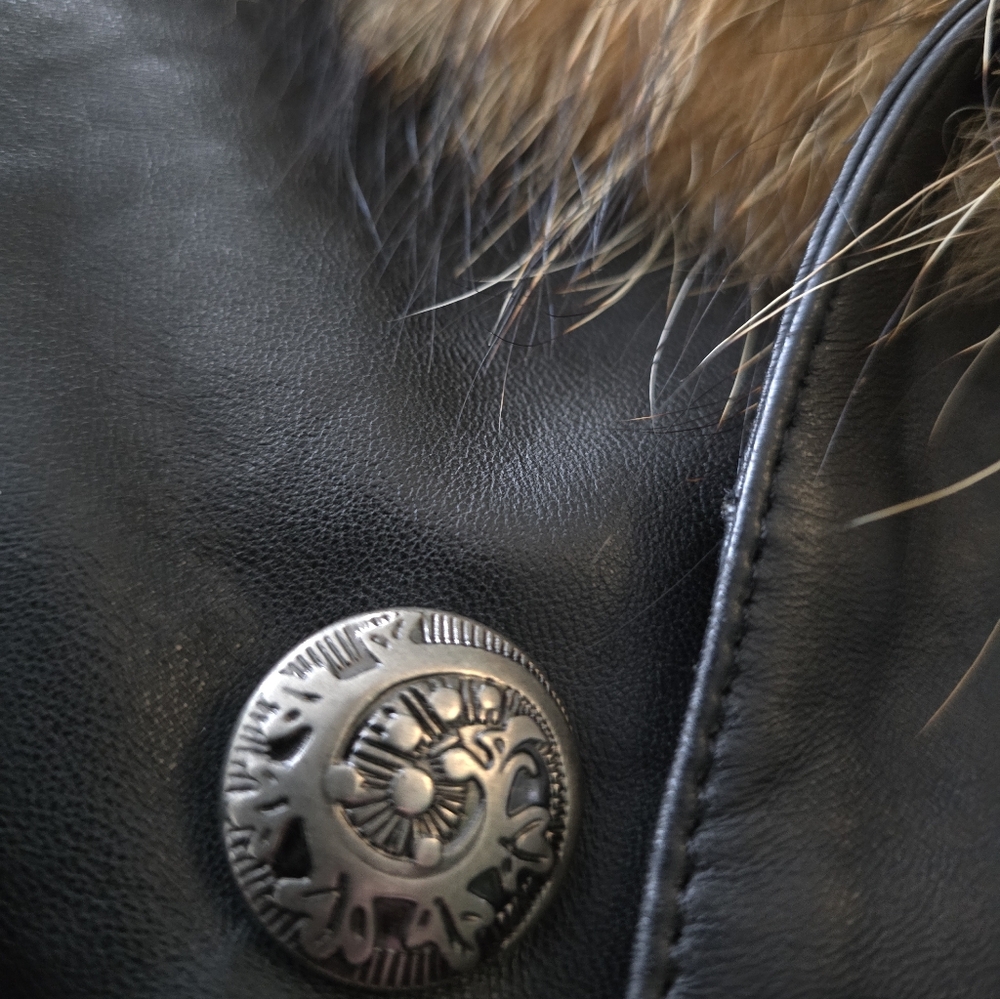 Vintage fur and leather jacket - Picture 6 of 8